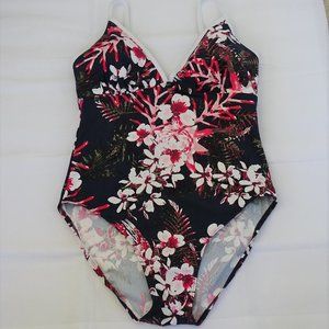 Tommy Hilfiger NWT 1 Piece Navy Orchid Swimsuit